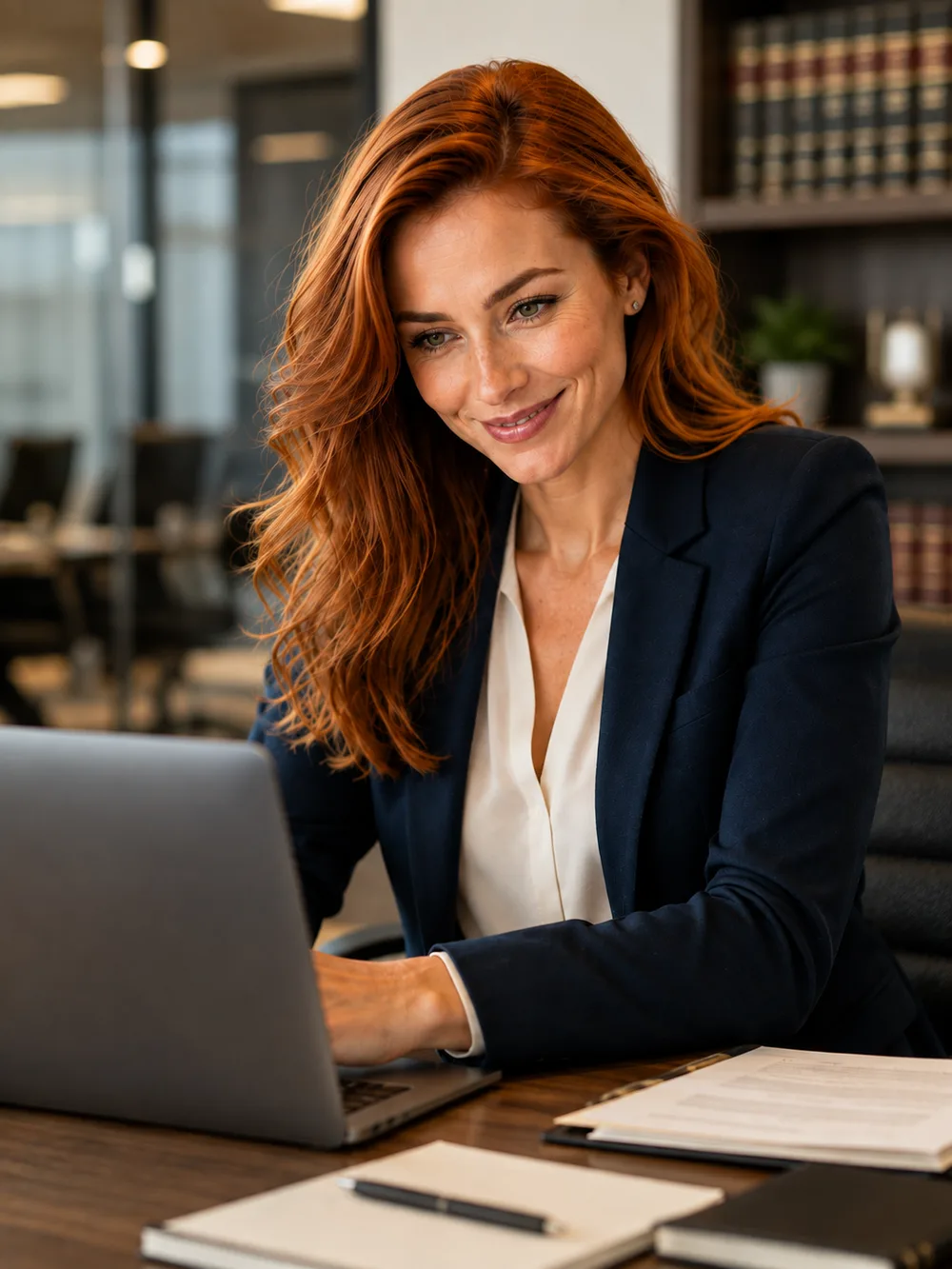 Piper, AI revenue recovery specialist, reviewing a reopened law firm case file